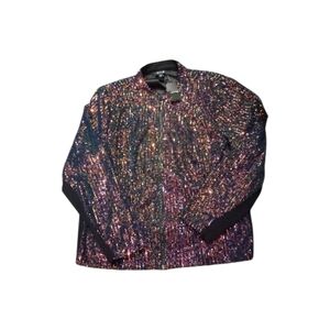 Torrid Sequin Multicolor Motor Jacket, Size 1X, NWT